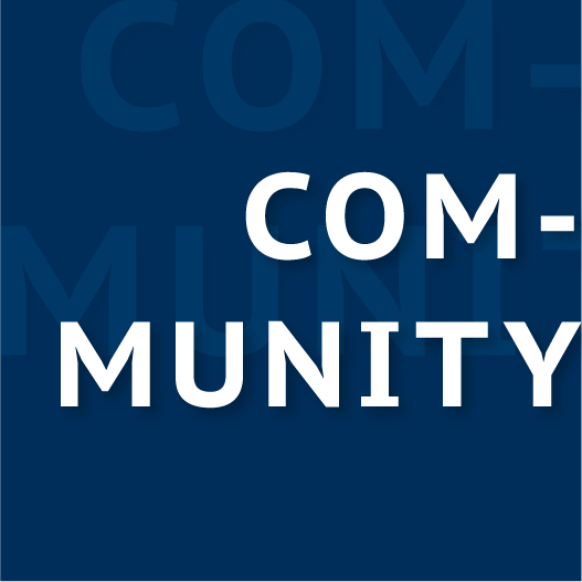 Tile with the text "Comunity"